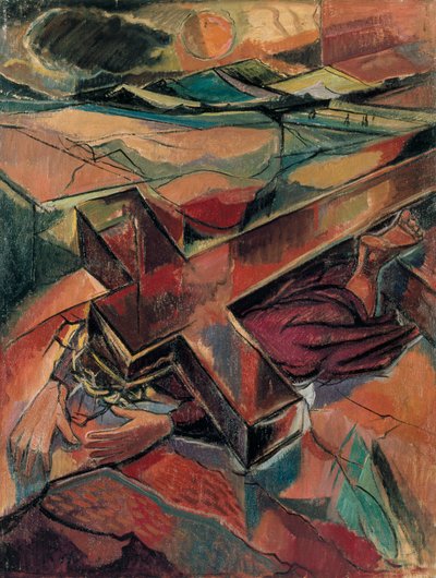 Krisztus a kereszt súlya alá esik, 1940-es évek alkotó: Roy de Maistre