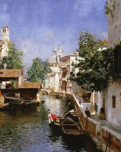 Egy velencei csatorna jelenet alkotó: Rubens Santoro