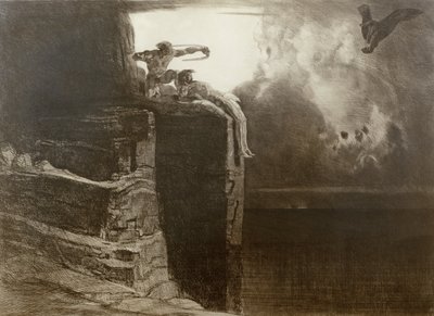 Prométheusz szabadulása (metszet) alkotó: Rudolf Jettmar