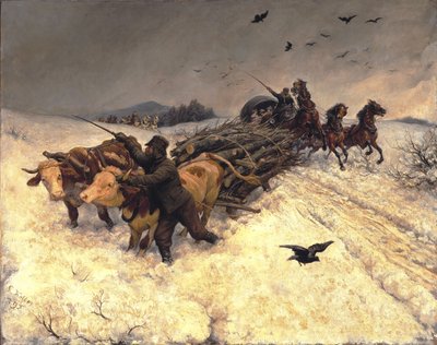 Szánhúzás alkotó: Rudolf Koller