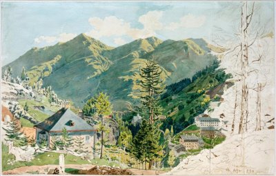 Gastein látképe a Gamskarkogellel alkotó: Rudolf von Alt