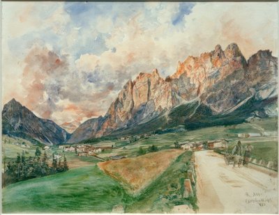 A pomagagnoni falak Cortina dAmpezzóval alkotó: Rudolf von Alt