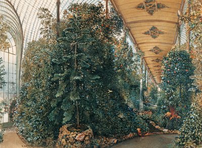 A Lednice-palota pálmaházának belseje alkotó: Rudolf von Alt