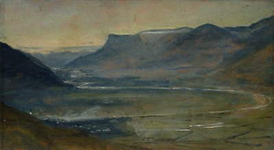 Etschtal látképe a Mendelen (olaj, papír, karton) alkotó: Rudolph Friedrich Wasmann