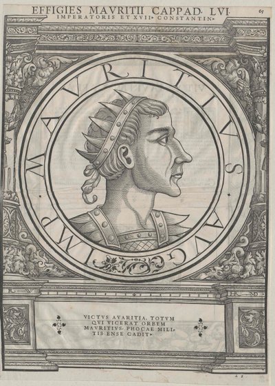 Maurice kelet-római császár (nyomtatás) alkotó: Rudolph Wyssenbach