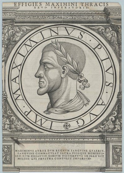 Maximinus Thrax római császár (nyomtatás) alkotó: Rudolph Wyssenbach