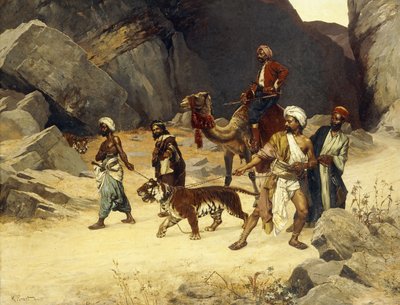A tigrisvadászat, 1896 alkotó: Rudolphe Ernst