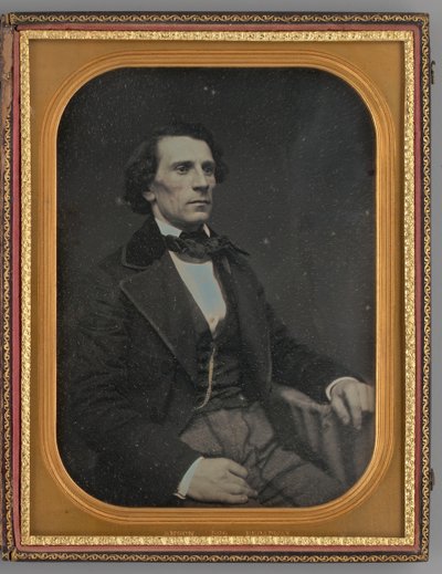 Névtelen ülő férfi portréja, 1855. alkotó: Rufus Anson