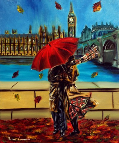 London Embrace, 2025 (olaj, vászon) alkotó: Ruslana Levandovska