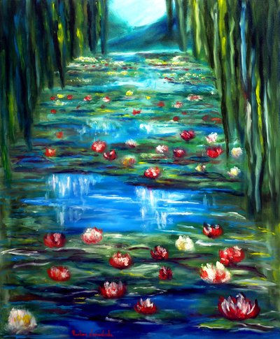 Monet Garden Water Lilies, 2025 (olaj, vászon) alkotó: Ruslana Levandovska
