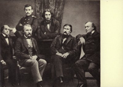 L N Tolsztoj a "Sovremennik" magazin íróival-közreműködőivel, Peterburg alkotó: Russian Photographer