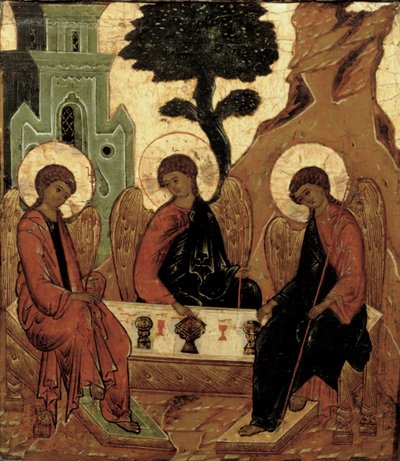 Ószövetségi Szentháromság, 16. századi ikon alkotó: Russian School