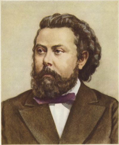 Szerény Muszorgszkij portréja alkotó: Russian School