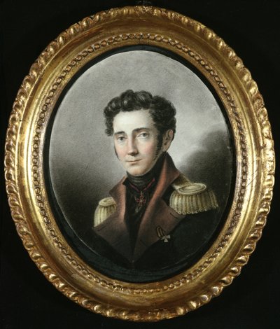 Egy orosz tiszt portréja, 1818 (wc papíron) alkotó: Russian School