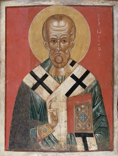Szent Miklós, Novgorodi iskola, 1300 körül (tempera on gesso) alkotó: Russian School