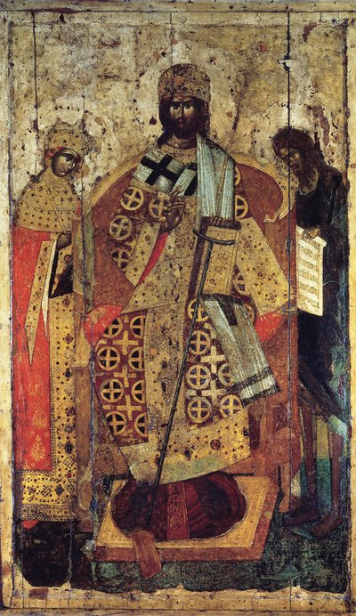 A királyok királya a jobb kéz felől ott állt a XIV. században. alkotó: Russian icon.