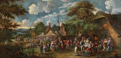 Falusi vásár, 1700. alkotó: Rutger Verburgh