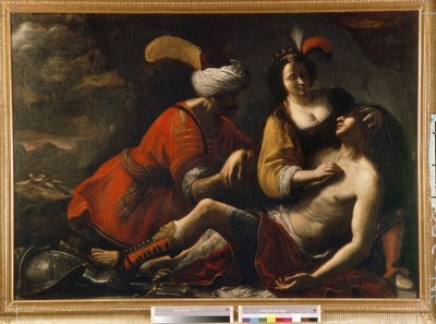 Tancred és Herminie. Le Tasse (Torquato Tasso) A kiszabadított Jeruzsálem epizódja (1581) alkotó: Rutilio Manetti