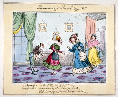 Louisa érkezése a Birmingham House-ba, 1827 alkotó: SW Fores