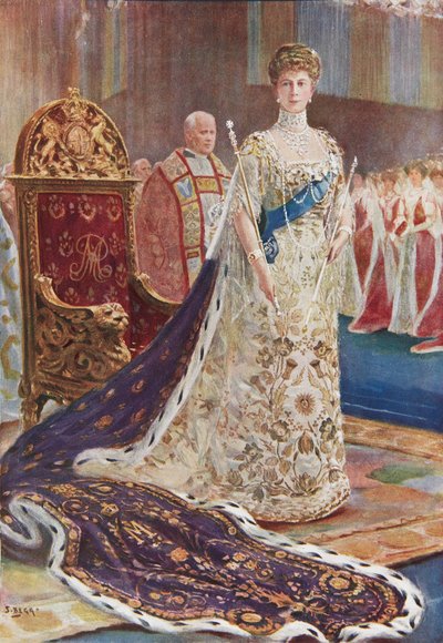 Mária királynő koronázási ruhában alkotó: S. Begg