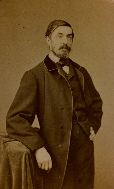 Auguste Paul Charles Anastasi francia festő portréja; névjegykártya (f/w fotó) alkotó: S. Berthaud