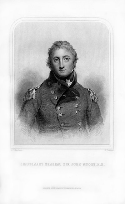 Sir John Moore brit katona és tábornok, 1870. alkotó: S. Freeman