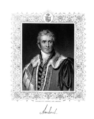 William Pitt Amherst, 1. Earl Amherst, brit államférfi és diplomata, XIX. alkotó: S. Freeman