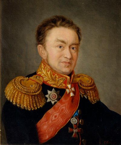 Pavel Nyikolajevics Choglokov portréja 1772-1832, 1820-as évek alkotó: S. Komenko