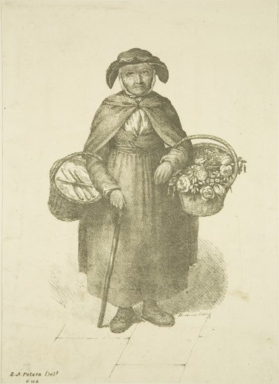 Old Kingswood virágárus, 1828 körül alkotó: S. or D. A. Peters