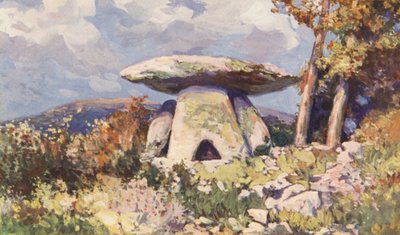 Grandmont-i dolmen (színes litográfia) alkotó: Sabine Baring-Gould
