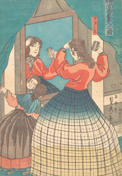 Nyomtat, 1861 Bunkyu 1, 1. hó. alkotó: Sadahide Utagawa