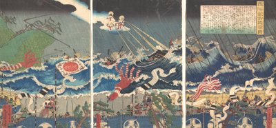 Harcos jelenet, 19. század. alkotó: Sadahide Utagawa