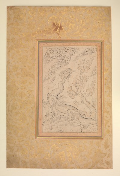 Sárkány és felhők, kb. 1600. alkotó: Sadiqi Beg.