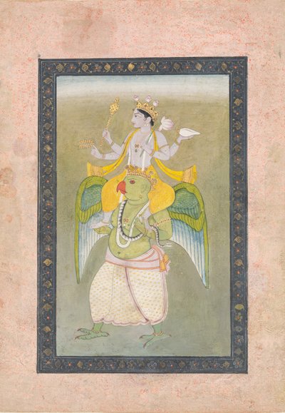 Visnu a Garudán, kb. 1810-20. alkotó: Sajnu