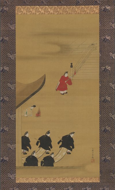 A tizenkét hónap tevékenységei Tsukinami-e, 1790-es évek vége. alkotó: Sakai Hoitsu