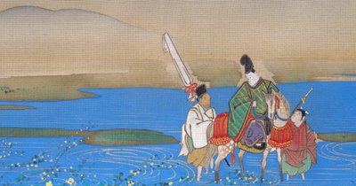 Six Jewel Rivers Mu-Tamagawa , ca. 1839. alkotó: Sakai Oho