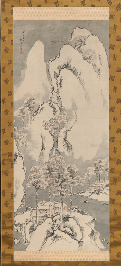 Havas táj, 1744. alkotó: Sakaki Hyakusen