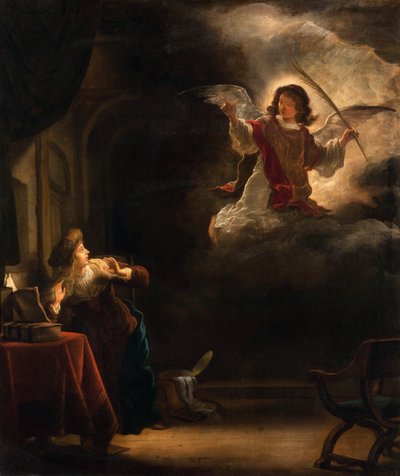 Az Angyali üdvözlet - Salomon Koninck (1609-1656) festménye - 1655 - Olaj, vászon - 72,5x61,5 - Hallwylska Museet, Stockholm alkotó: Salomon Koninck