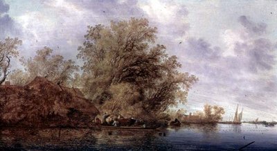 erdős folyó táj alkotó: Salomon van Ruisdael or Ruysdael