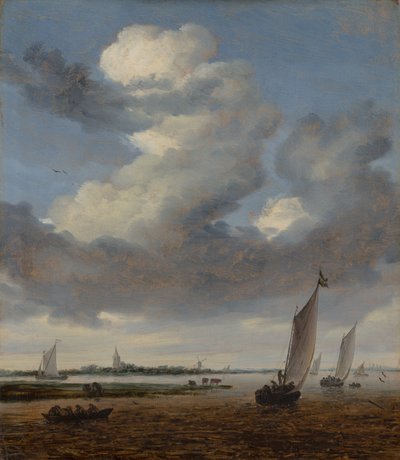 Beverwijk látképe a Wijkermeer felől alkotó: Salomon van Ruysdael
