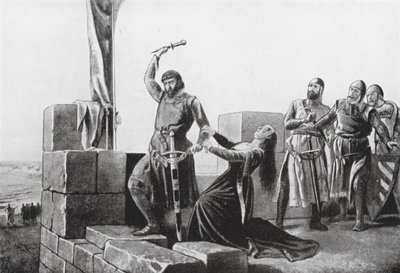 Alonso de Guzman tőrét dobja Don Juannak (litográfia) alkotó: Salvador (after) Martinez Cubells