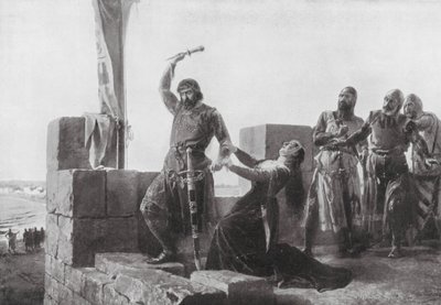 Alonso de Guzman tőrét dobja Don Juannak (litográfia) alkotó: Salvador (after) Martinez Cubells