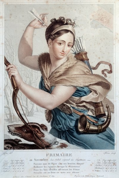November 22-i forradalmi naptár: "" Frimaire: A nap válaszol a Nyilasra"" alkotó: Salvadore Tresca