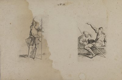 (Figurasorozat) Sisakos férfi díszes lándzsával/Ax alkotó: Salvator Rosa