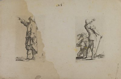 (Figurasorozat) Álló férfi hosszú kalapos, mutogatós, álló férfi alkotó: Salvator Rosa