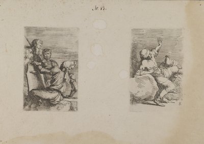 (figura sorozat) Három katona alkotó: Salvator Rosa