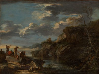 Banditák a sziklás parton, 1655-60. alkotó: Salvator Rosa