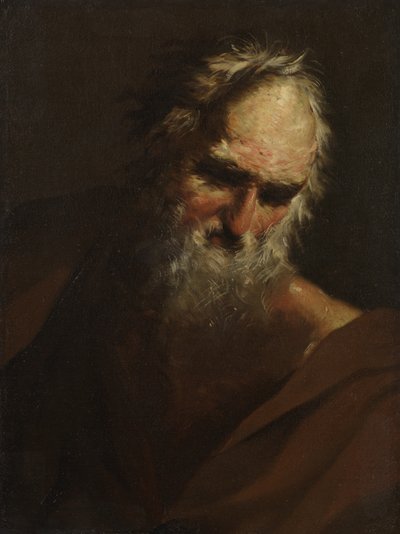 Szakállas férfi feje, 1640-80 körül alkotó: Salvator Rosa