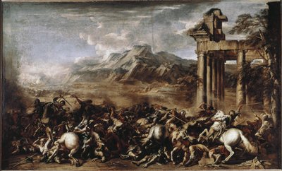 Heroic Battle (olaj, vászon alkotó: Salvator Rosa