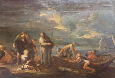 Püthagorasz és a halászok alkotó: Salvator Rosa